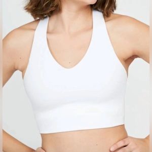 Spanx Longline Medium Impact White Sports Bra Size XS NWT